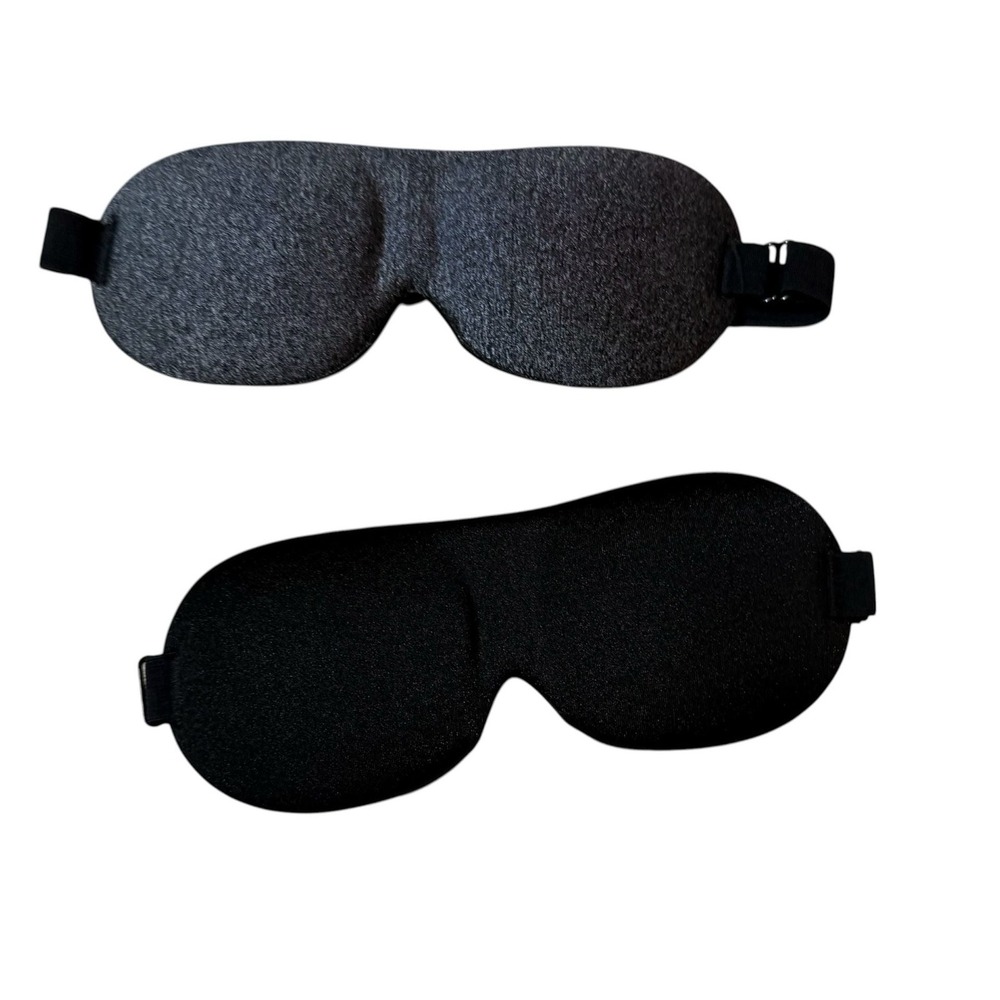 3D Contoured‎ Blackout Sleep Eye Mask Set (2-Pack)